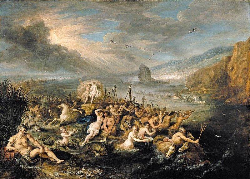 Francken, Frans II The Triumph of Neptune and Amphitrite Spain oil painting art